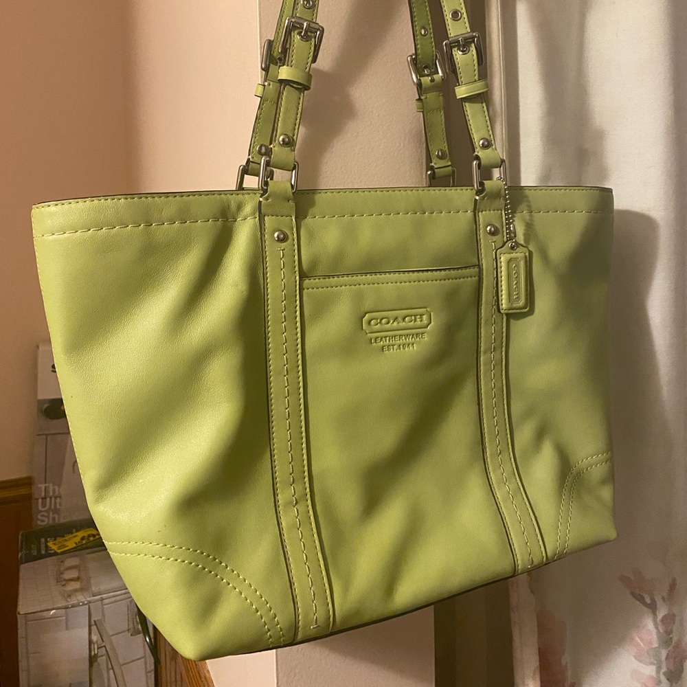 Lime Green COACH Shoulder Bag